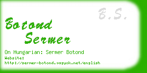 botond sermer business card